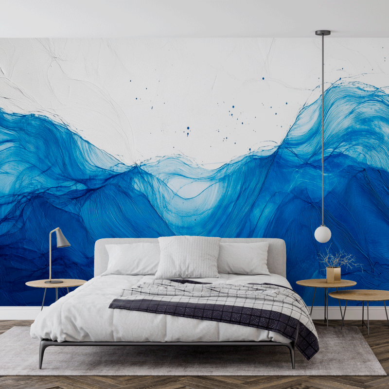 Papel Mural Ola Azul