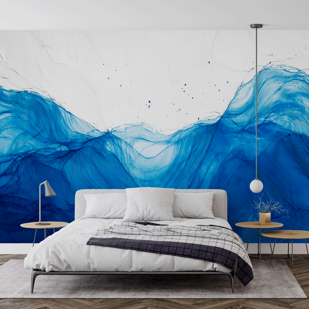 Papel Mural Ola Azul