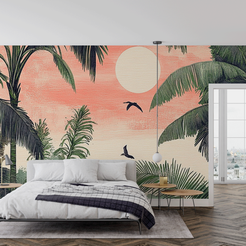 Papel Mural Selva Rosa