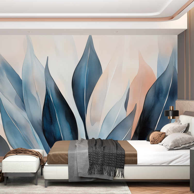 Papel Mural Hojas Acuarela