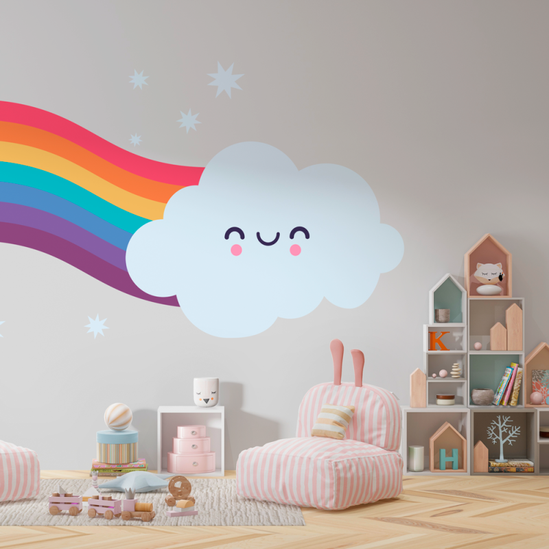Papel Mural Nube Arcoiris