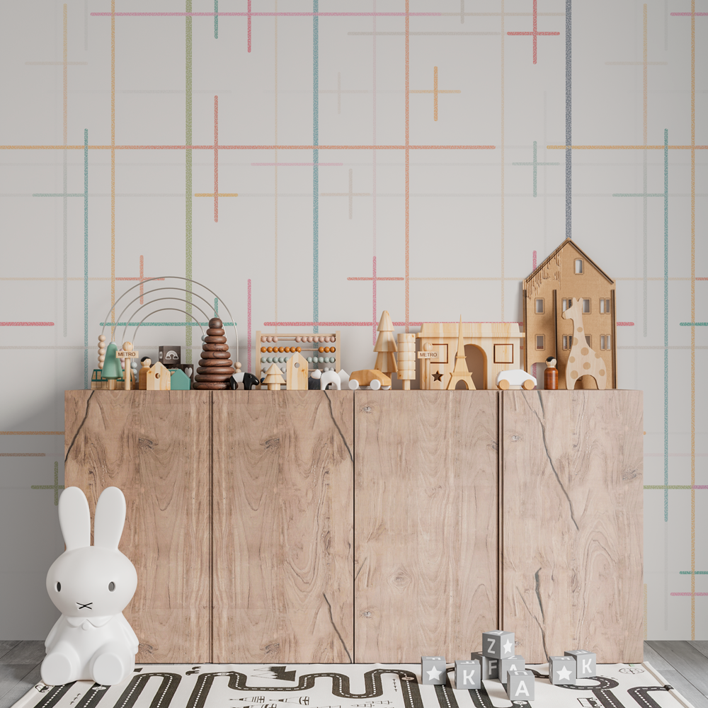 Papel Mural Trama Moderna Líneas