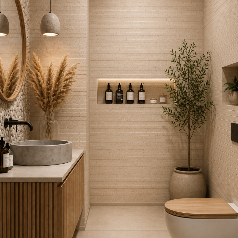 Papel Mural Textura Ladrillo Beige